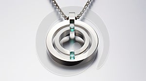 Mechanized Precision: Circular Necklaces With Green Stones photo