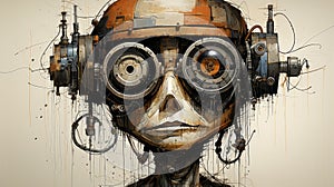 Mechanized Precision: A Rusty Debris Robot With Expressive Faces