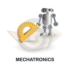 Mechatronics icon. 3d illustration from engineering collection. Creative Mechatronics 3d icon for web design, templates