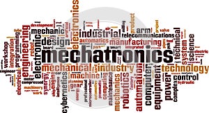 Mechatronics word cloud photo