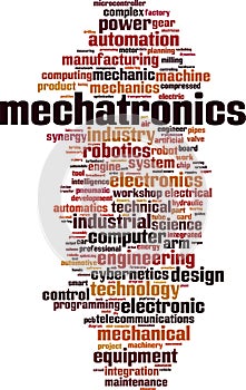 Mechatronics word cloud photo