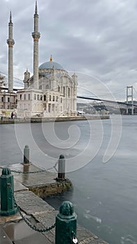Mecidiye Mosque or Ortakoy Mosque in Istanbul. photo
