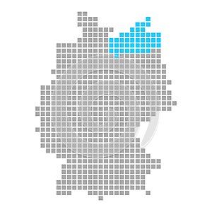 Mecklenburg-Vorpommern on simple map of Germany