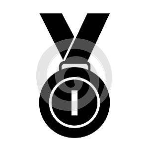 Medal award icon vector - 1st winner champion