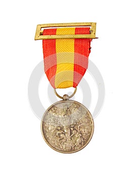 Medal of Honor showing Spanish flag and Our Lady