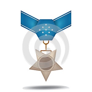 Medal of honor. Vector illustration decorative background design
