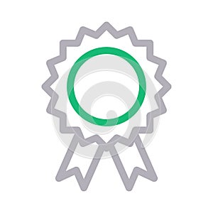Medal vector color line icon