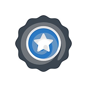 Medal vector glyph  colour icon