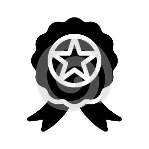 Medal vector glyph flat icon
