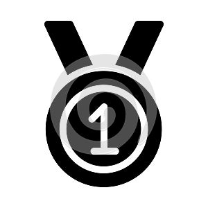 Medal vector glyph flat icon