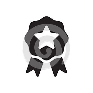 Medal vector glyph flat icon