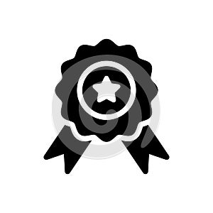 Medal  vector glyph flat icon