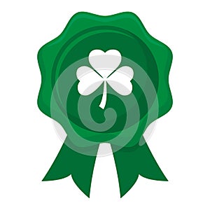 Medal with st patrick clover leaf