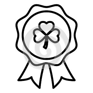 Medal with st patrick clover leaf