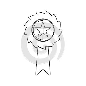 medal with a star icon. Element of Sucsess and awards for mobile concept and web apps icon. Thin line icon for website design and