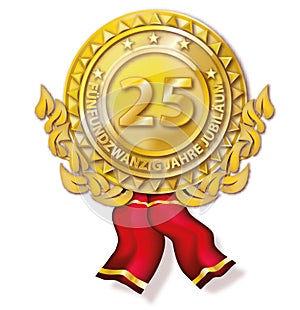 Medal twenty-five years anniversary