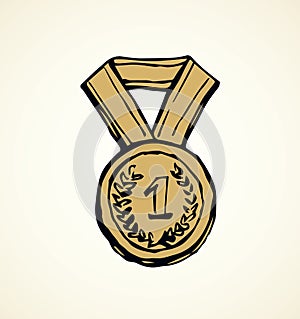 Medal. Vector drawing photo