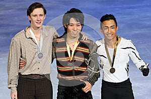 Medalists in men single skating