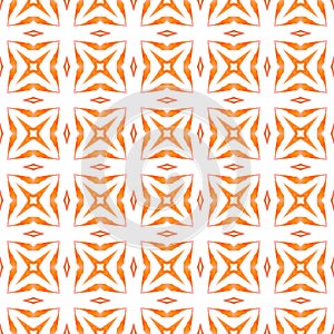 Medallion seamless pattern. Orange beauteous boho