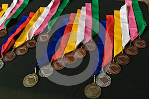 Medals waiting to be awarded.