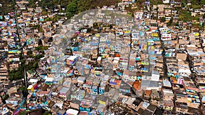 Medellin, Antioquia - Colombia. April 4, 2024. The UVA of the Armonia, the largest mural in the city photo