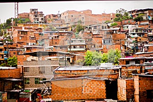 Medellin City favela type housing near downtown photo