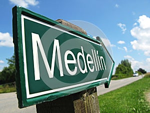 Medellin signpost