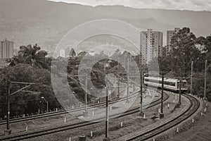 The MedellÃ­n metro is a massive rapid transit system that serves the city