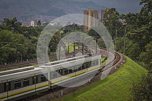 The MedellÃ­n metro is a massive rapid transit system that serves the city