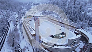 Medeo Winter Skating rink in the mountains