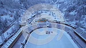 Medeo Winter Skating rink in the mountains