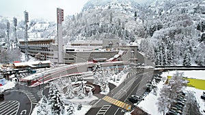 Medeo Winter Skating rink in the mountains