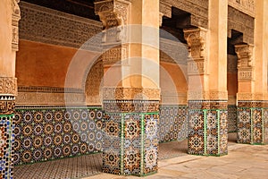Medersa Ben Youssef. Detail. Marrakesh . Morocco photo