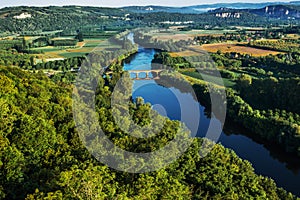 Medevial bridge over the dordogne river
