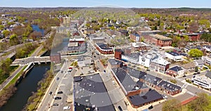 Medford city aerial view, Massachusetts, USA