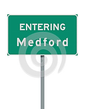Medford entering road sign photo