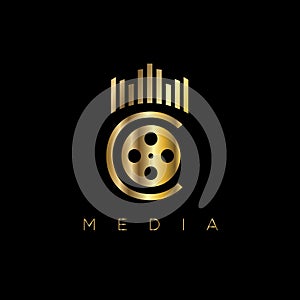 Media company vector logo