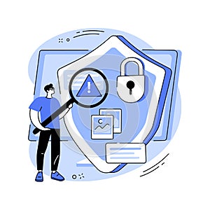 Media content control abstract concept vector illustration.