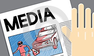 Media Digital Internet Communication Information Concept