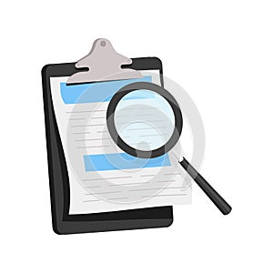 Media file management icon vector. Searching image and video files in database. Document management