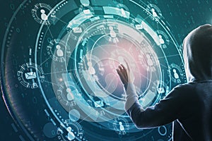 Media, HR and malware concept