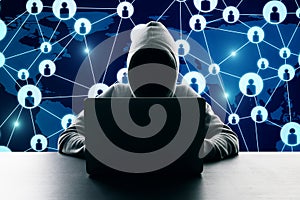 Media, HR and malware concept