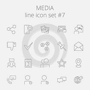 Media icon set