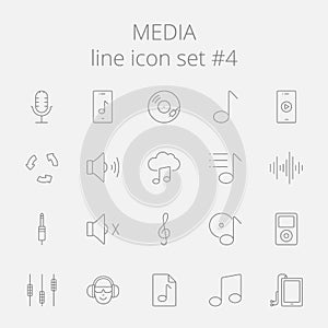 Media icon set