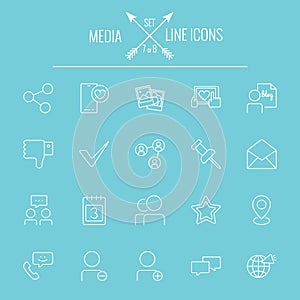 Media icon set