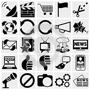 Media and communication icons. photo