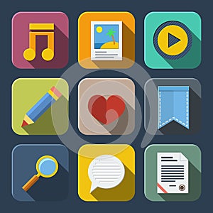 Media icons pack