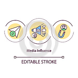 Media influence concept icon