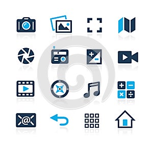 Media Interface Icons Azure Series