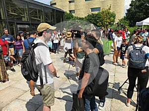 Media Interview at the Partial Solar Eclipse